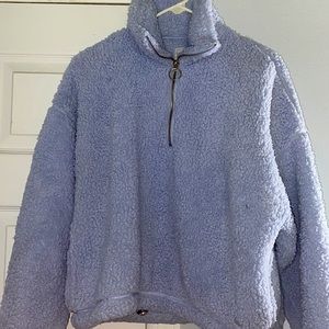 Hollister fuzzy quarter zip